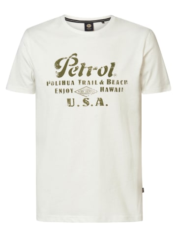 Petrol Industries T-Shirt mit Aufdruck Sandcastle in Weiß