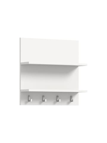 ebuy24 Wandgarderobe ProjektX Weiß 52 x 15 cm