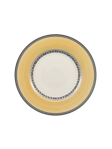 Villeroy & Boch Speiseteller Audun Fleur in Weiß-Grau-Gelb ø 27,1 cm in weiß-grau-gelb