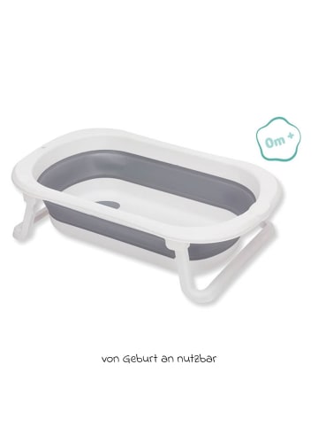 fillikid Faltbadewanne Orka mit ausklappbaren in weiss,grau