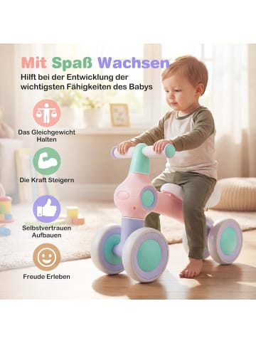 COSTWAY Kinder Laufrad 12-36 Monate in Rosa