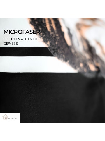 COFI 1453 Mikrofaser-Bettwäsche mit Reißverschluss, 2er Set Partnerbettwäsche in Weiß