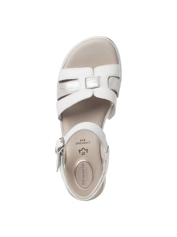 Tamaris COMFORT Sandale in WHITE/SILVER