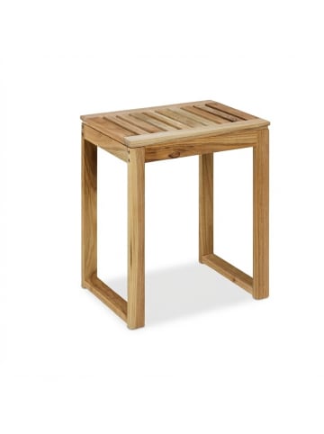 relaxdays Hocker Holz in Natur - (B)40 x (H)46 x (T)30 cm
