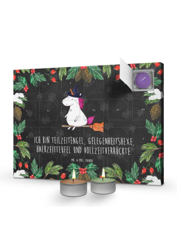Mr. & Mrs. Panda Adventskalender Einhorn Hexe mit Spruch in Kreidetafel