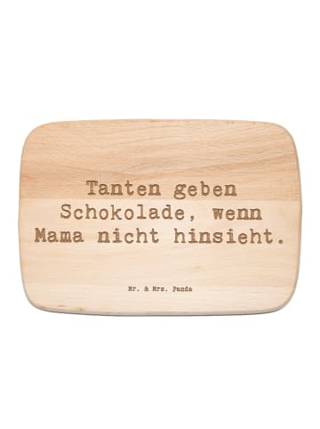 Mr. & Mrs. Panda Holz Schneidbrett Spruch Tante Schokolade mit S... in Transparent