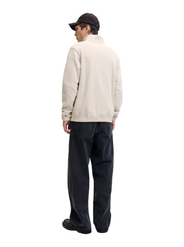 Jack & Jones Sweatshirt JJESOHO HALF ZIP FLEECE in Beige