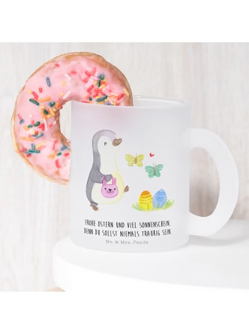Mr. & Mrs. Panda Kaffeetasse Pinguin Eier suchen mit Spruch in Transparent