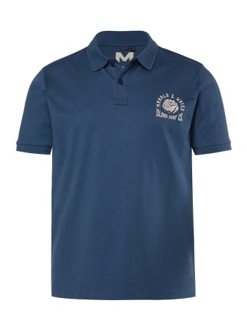 Men Plus Poloshirt in graublau
