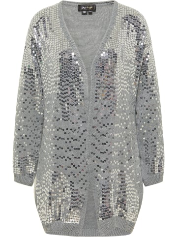 myMo at night Strickjacke in Grau Silber