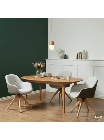 home24 Pendelleuchte MENTY Typ A in Weiß / Braun