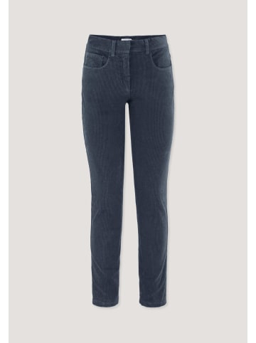 Hessnatur Hose Cord Slim Leg in dunkles petrol