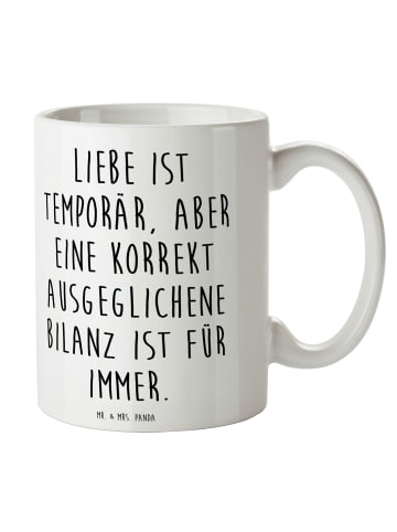 Mr. & Mrs. Panda Tasse Spruch Buchhalter Weisheit mit Spruch in Weiß