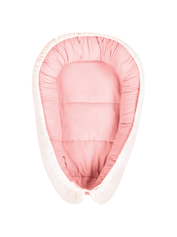 Beliani Babynest EREB in Rosa/Beige - (W) 55 x (H) 15 x (L) 90 cm