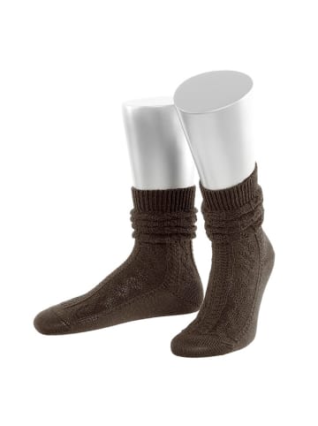 Lusana Trachtensocken L5S in braun (11)