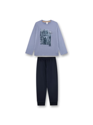 Sanetta Pyjama in Blau/Grau