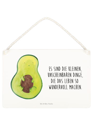 Mr. & Mrs. Panda Deko Schild Avocado Kern mit Spruch in Transparent