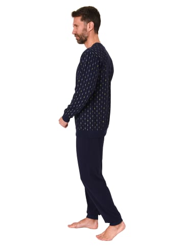 NORMANN Schlafanzug langarm Pyjama print - 74993 in navy