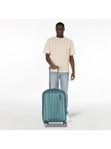 Polestream Moonrock 4 Rollen Kabinentrolley 55 cm mit Dehnfalte in deepsea green brushed