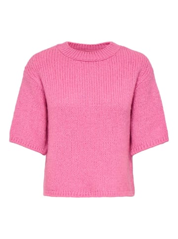 JDY Gestricktes T-Shirt in Super Pink