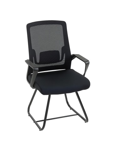HOMCOM Besucherstuhl-57L x 56B x 97H cm-Schwarz