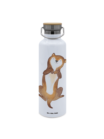 Mr. & Mrs. Panda Wasserflasche Hund Streicheln ohne Spruch in Weiß