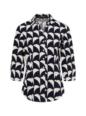 More & More Bluse in marine weiß