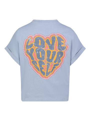 Eight2Nine Sommer T-Shirt Rundhals Kurzarm Schriftzug in Blau