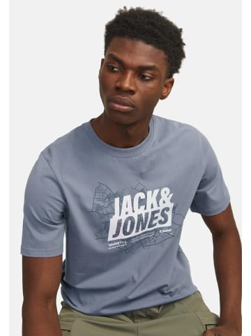 Jack & Jones T-Shirt 'Map Summer' in blau