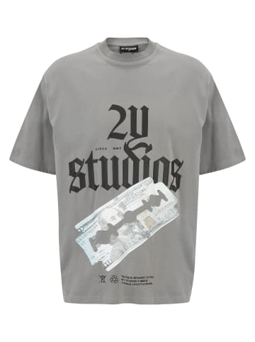 2Y Studios 2Y Studios Herren Razor Oversize Tee in washed grey