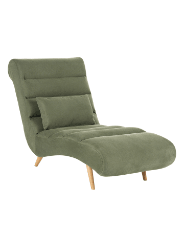 Beliani 2-tlg Chaiselongue RIVES in Grün/Braun