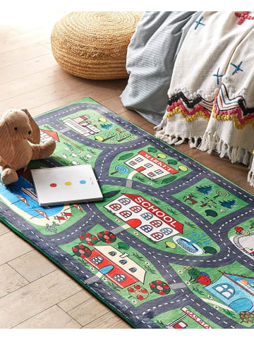 Beliani Kinderteppich TUTAK in Grün/Bunt - (W) 80 x (H) 1 x (L) 150 cm