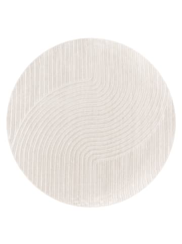 KADIMA DESIGN Teppich Kurzflor Struktur Wohnzimmer in Creme