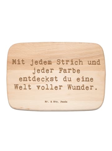 Mr. & Mrs. Panda Schneidebrett Spruch Die Freude an der Kreativi... in Transparent
