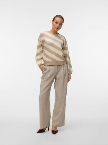 Vero Moda Strickpullover in Silver Mink