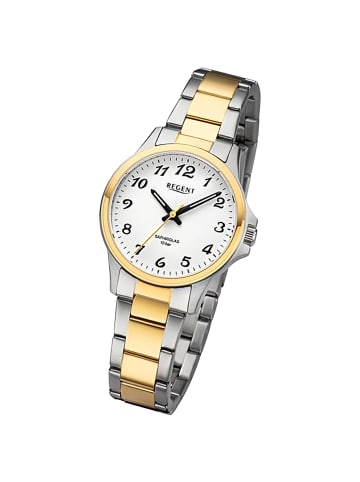 Regent Analog-Armbanduhr Regent Metallarmband silber, gold mittel (ca. 32mm)
