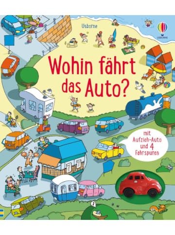 dtv Buch mit Aufzieh Spielzeugauto - Wohin fährt das Auto? - ab 3 Jahre