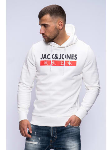 Jack & Jones Kapuzenpullover Print - ELEMENTS SWEAT HOOD in Cloud Dancer