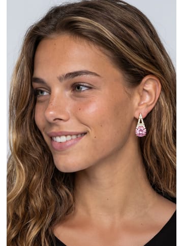 gaya Women Earrings in Rose Gold Pink White