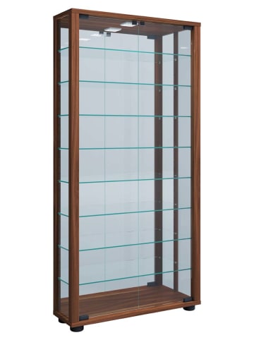 ebuy24 Vitrinenschrank VitrosaMini 8 Braun 59 x 18 cm