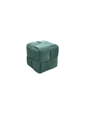 byLiving Pouf Urban in dunkelgrün - B 40, H 41, T 40 cm