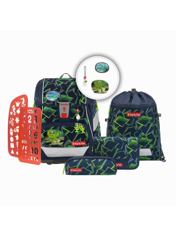Step by Step 2IN1 PLUS Schulranzen-Set Wild T-Rex Taro 6-teilig in grün