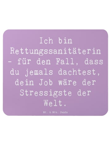 Mr. & Mrs. Panda Mouse Pad Spruch Rettungssanitäterin mit Spruch in Lavendeltraum