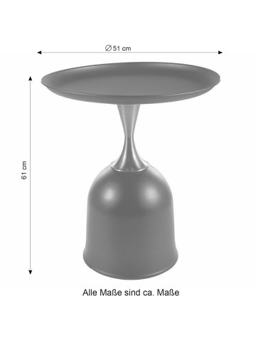 Feldmann-Wohnen Couchtisch Libra schwarz / gold 51 / 51 / 61cm