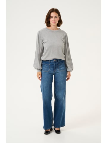 Kaffe Strickpullover KAlone in Grey Melange