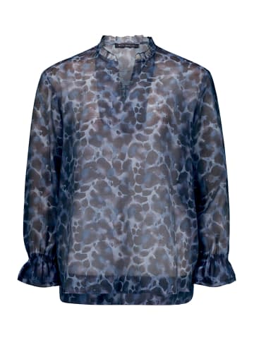 Betty Barclay Chiffonbluse mit Animalprint in Blau/Braun