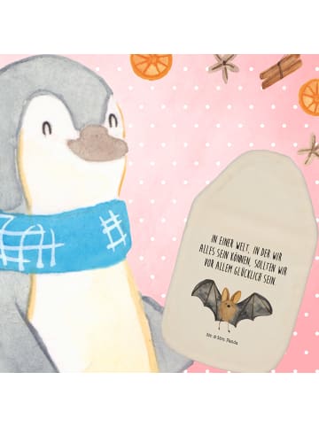 Mr. & Mrs. Panda Wärmflasche Fledermaus Flügel mit Spruch in Weiß