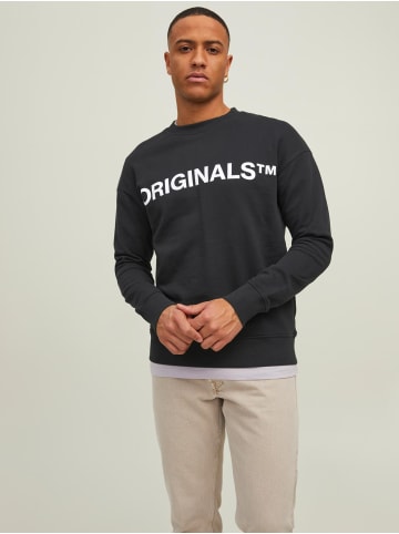 Jack & Jones 2er-SET Sweater Rundhals Pullover mit ORIGINALS Print in Schwarz-2