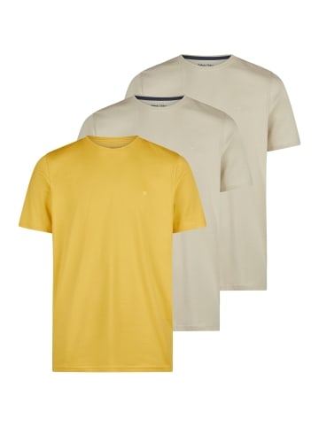Redmond T-Shirt Basic in Beige / gelb