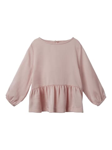 name it Langarmshirt Knopfverschluss Rundhals bequem in Lila